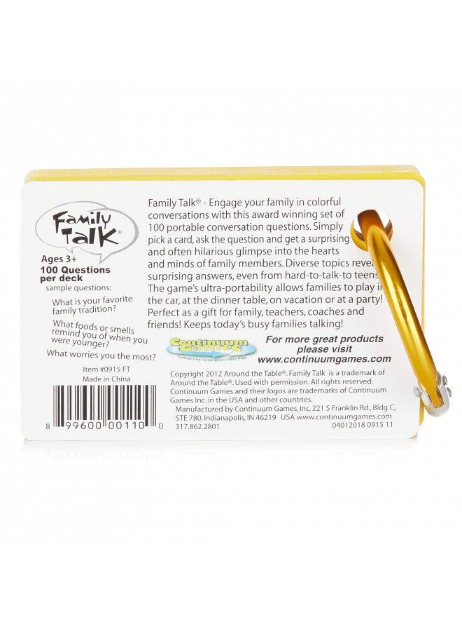 Continuum Games Around the Table Games Family Talk Meaningful Conversation Starters and Car Travel Game - Image 5