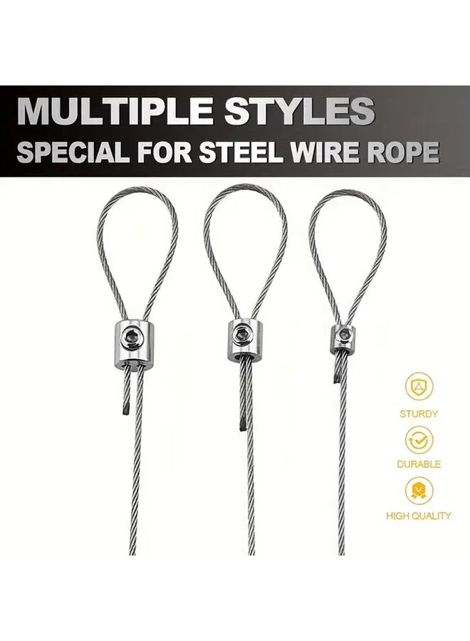 10 Pcs 2mm Wire Rope Clamps Cable Clamps Copper Metal Screw Fixing Hardware Accessories For Outdoor DIY Suspension - Image 4