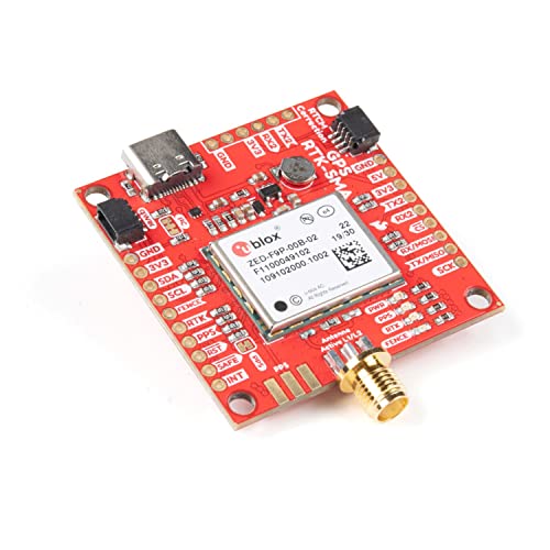 SparkFun GPS-RTK-SMA Breakout-ZED-F9P (Qwiic)-Concurrent reception of GPS GLONASS Galileo BeiDou High precision GPS 10mm 3 dimensional accuracy Receives L1C/A & L2C bands Voltage:5V or 3.3V Logic:3.3V - Image 1