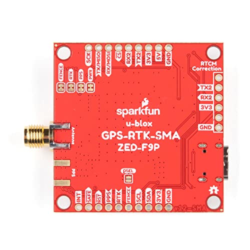 SparkFun GPS-RTK-SMA Breakout-ZED-F9P (Qwiic)-Concurrent reception of GPS GLONASS Galileo BeiDou High precision GPS 10mm 3 dimensional accuracy Receives L1C/A & L2C bands Voltage:5V or 3.3V Logic:3.3V - Image 3