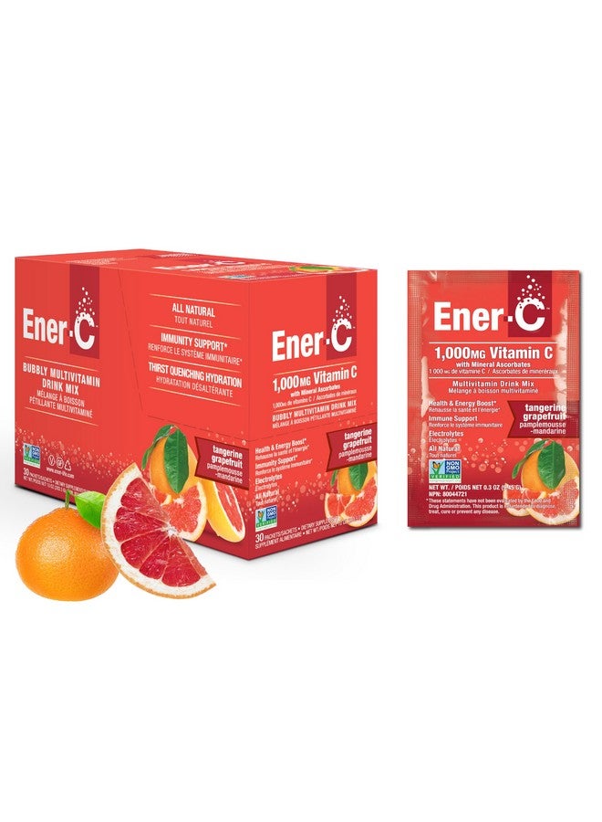 Ener-C Ener-C Tangerine Grapefruit Multivitamin Drink Mix Powder Vitamin C 1000mg & Electrolytes - Real Fruit Juice Natural Energy & Immune Support for Women & Men - Non-GMO Vegan & Gluten Free - 30 Count - Image 1
