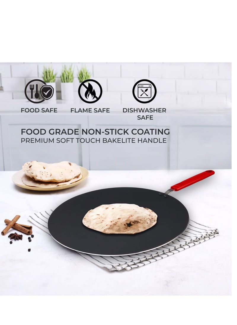 Sweet Home - Non-Stick Flat Tawa for Dosa and Crepe - 30cm, Induction Compatible, Easy to Clean, and Fade-Proof - Image 1