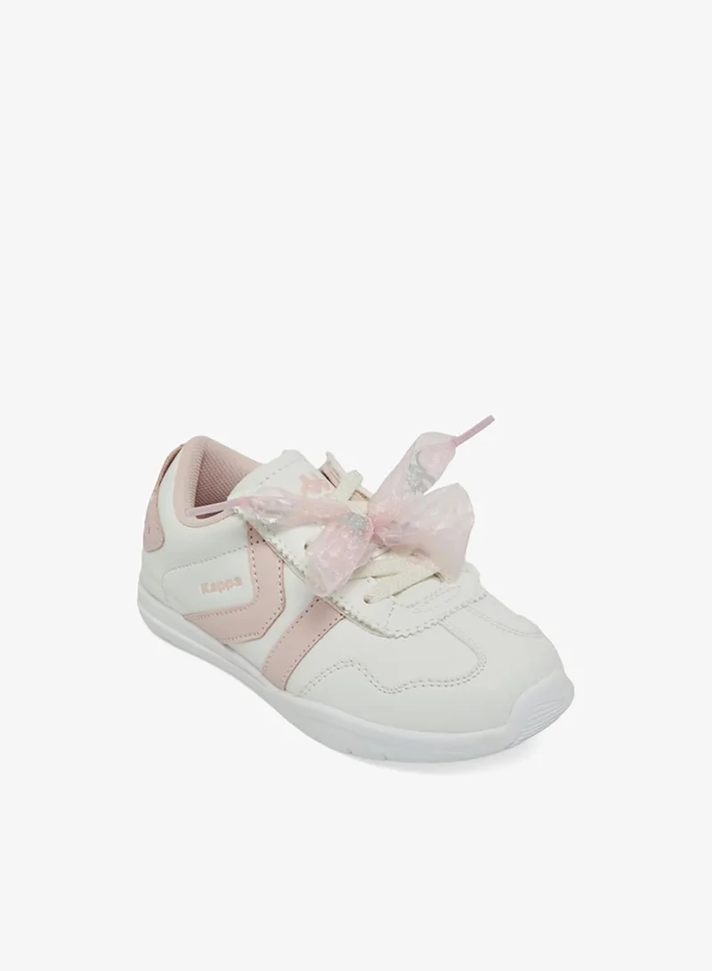 كابا Girls Bow Lace-Up Ankle School Sneakers