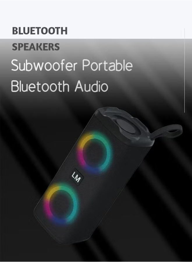 Portable Bluetooth Speaker Wireless Speaker with 4 Ω 5W+5W Loud Stereo Sound Outdoor Speaker with Bluetooth 5.0 Deep Bass RGB Lights 3-4 H Playtime for Home Party - Image 3