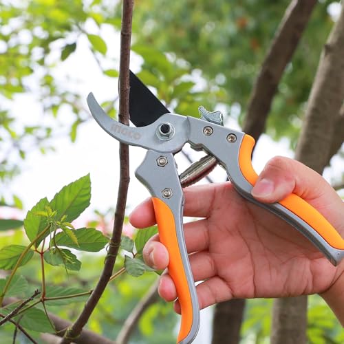INGCO 8" Pruner for Gardening, Heavy Duty Plant Cutter, Heat Treatment Blade, Pruner Cutter, Garden Clippers, Garden Tools For Home - Image 3