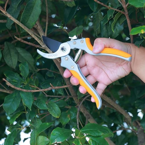 INGCO 8" Pruner for Gardening, Heavy Duty Plant Cutter, Heat Treatment Blade, Pruner Cutter, Garden Clippers, Garden Tools For Home - Image 4
