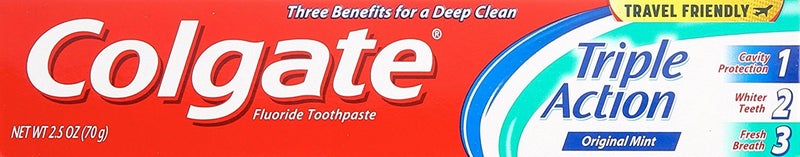 Colgate Triple Action Travel Toothpaste Mint 25 ounce 6 Pack - Image 2