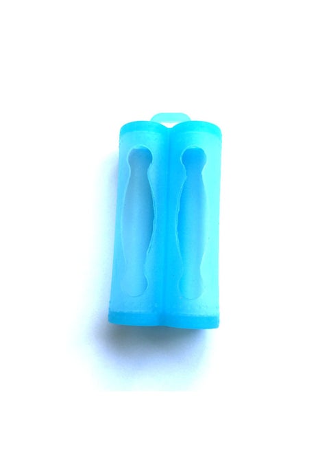 Double-section 18650 Double-section Battery Silicone Case Power Lithium Battery Case Double-Section Anti-drop Collision Anti-short Circuit-Color:Blue 18650 Double Battery Silicone Case