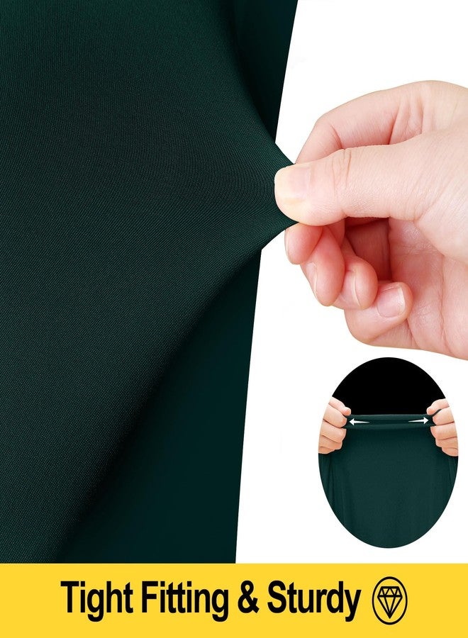 smiry مفرش طاولة سميري سباندكس، مفرش طاولة مطاطي مناسب للطاولات المستطيلة بطول 6 أقدام، غطاء طاولة مقاوم للماء وقابل للغسل للاستخدام الخارجي، وحفلات الزفاف، والمآدب، والحفلات (أخضر غامق، 72 طول × 30 عرض × 30 ارتفاع بوصة) - Image 3