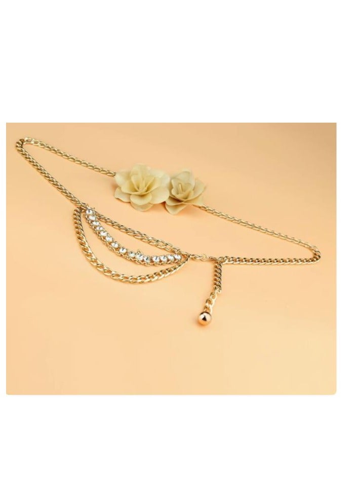 Women's Fashion Chain Belt Accessories Dress Coat Sweater - Image 1