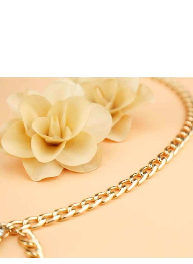 Women's Fashion Chain Belt Accessories Dress Coat Sweater - Image 4