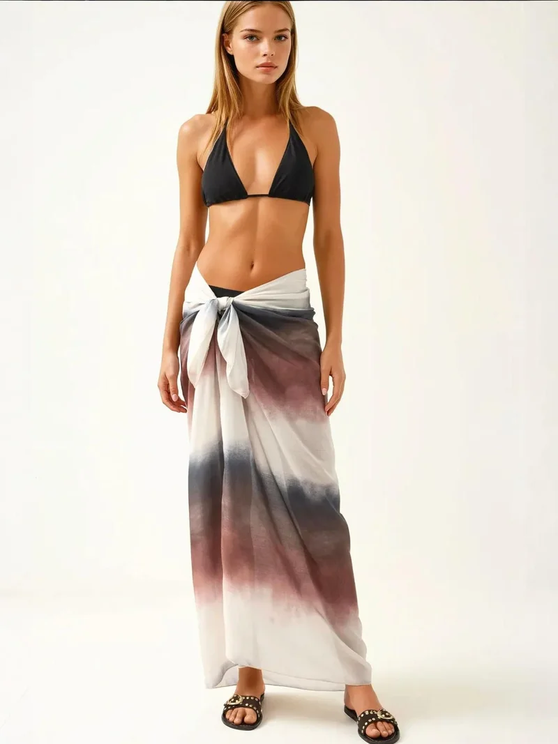 زوبعة غطاء شاطئ طويل مطبوع