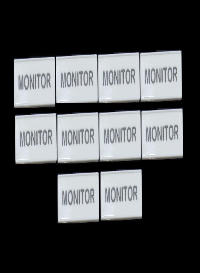 MOREL Class Monitors Badge in White Acrylic PINBACK Name Badge Used for School, College Classes.(Pack of 10) - Image 2