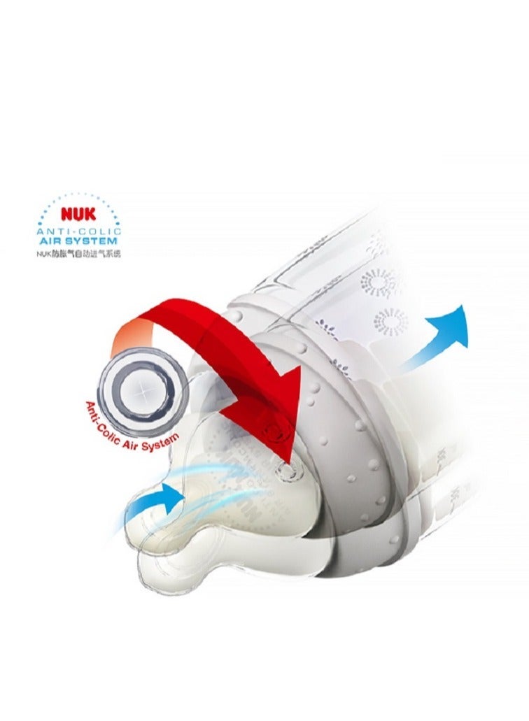 NUK wide -caliber color glass bottle 240ml 6m+ Pack of 2 - Image 2