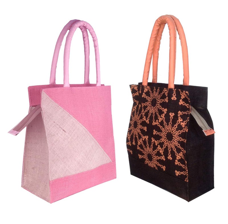 Foonty Daily Use Men/Women Jute Lunch Bags(Pack of 2,FAB-24B) - Image 1
