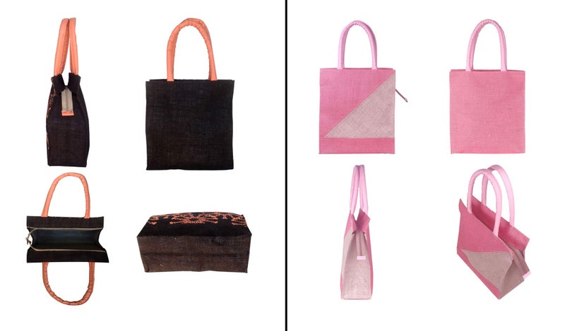 Foonty Daily Use Men/Women Jute Lunch Bags(Pack of 2,FAB-24B) - Image 3