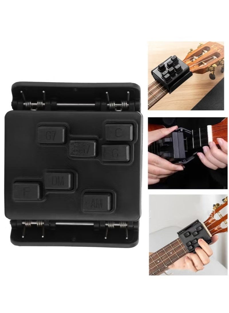 WALALLA Clip-On Chord Trainer for Guitar & Ukulele - Portable Button Auxiliary Tool for Faster Learning | Fits All String Instruments | Beginner Practice Aid with Comfortable Grip - Image 4