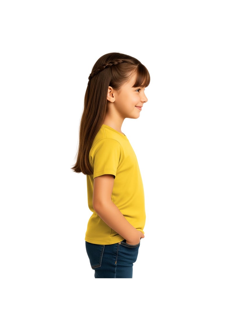 Printshop4me Kids Round Neck Girls T Shirt 170 GSM Pure Cotton Basic Colors - Image 4