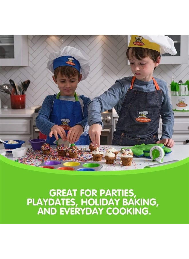 Curious Chef 3-Piece Baking Tool Set for Kids and Toddlers, Stainless Steel Whisk, Nylon Frosting Spreader and Cookie Turner, Real Kitchen Kit  - Image 5