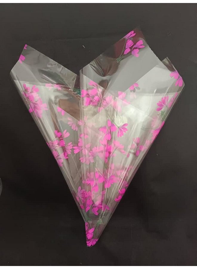 3A Featuretail 20 In x 25 In Floral Printed Transparent Cellophane Sheets For Gift Wrap, Baskets Hamper Packing, Flowers Wrapping (Pack of 25) (Mixed Floral Print) - Image 2