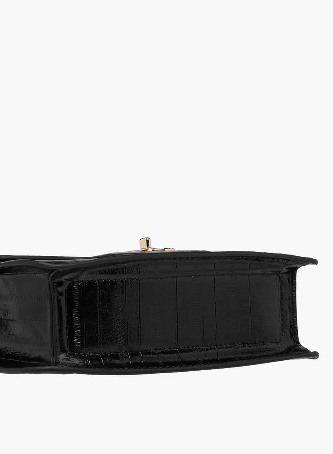 سيليست Monogram Embossed Crossbody Bag with Twist Lock Closure