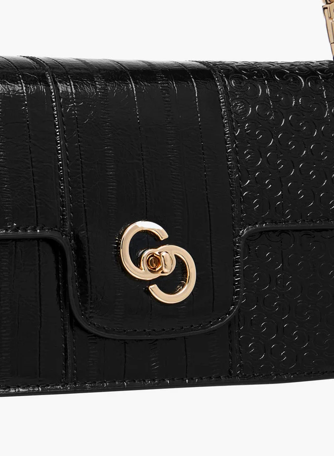 سيليست Monogram Embossed Crossbody Bag with Twist Lock Closure