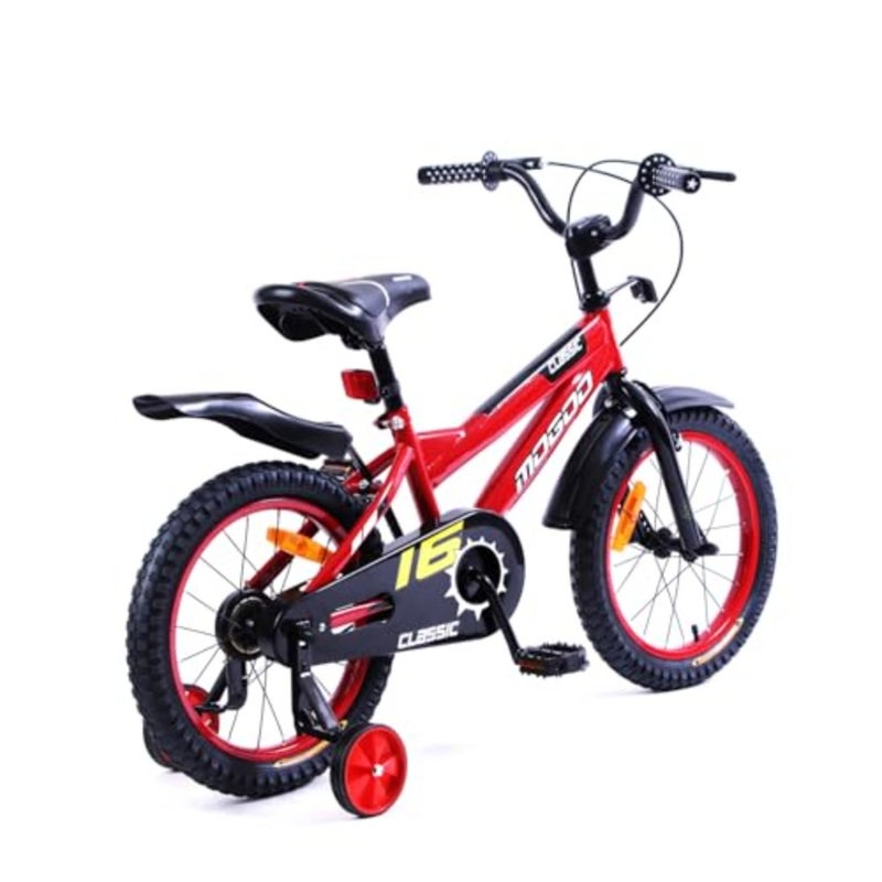 Classic Road Bike For 2-10 Years Old Girls and Boys, Adjustable Seat, Handbrake, Mudguards, Lightweight, 12/14/16 Inch Bicycle with Training Wheels, 20-Inch with Kickstand, Gift For Adjustable Seat - Image 2