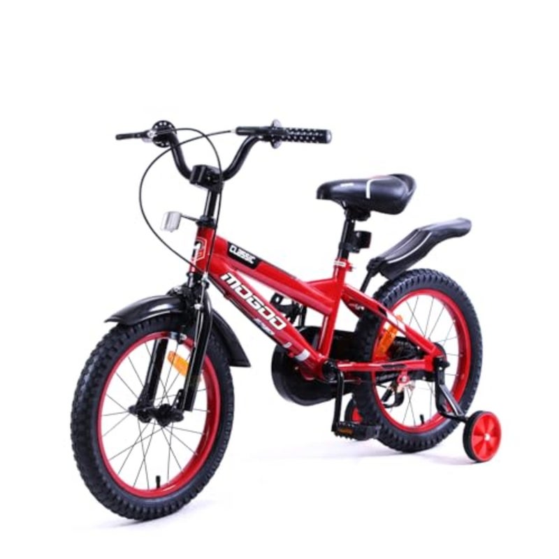 Classic Road Bike For 2-10 Years Old Girls and Boys, Adjustable Seat, Handbrake, Mudguards, Lightweight, 12/14/16 Inch Bicycle with Training Wheels, 20-Inch with Kickstand, Gift For Adjustable Seat - Image 4