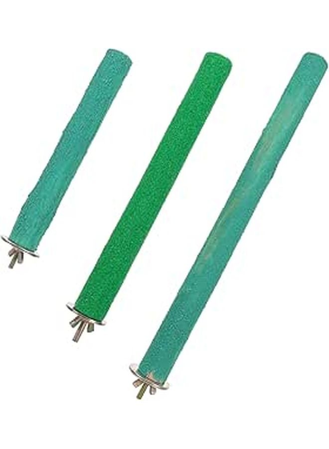 Parrot Playstand Bird Perch Cage Branch for Parakeets Conures Random Color 3 Pcs - Image 1