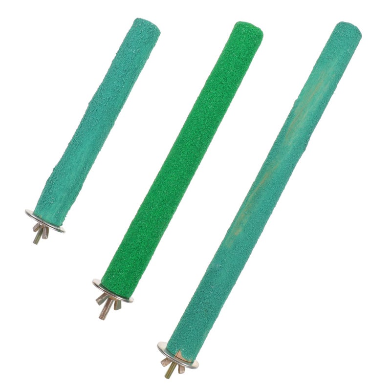 Parrot Playstand Bird Perch Cage Branch for Parakeets Conures Random Color 3 Pcs - Image 2