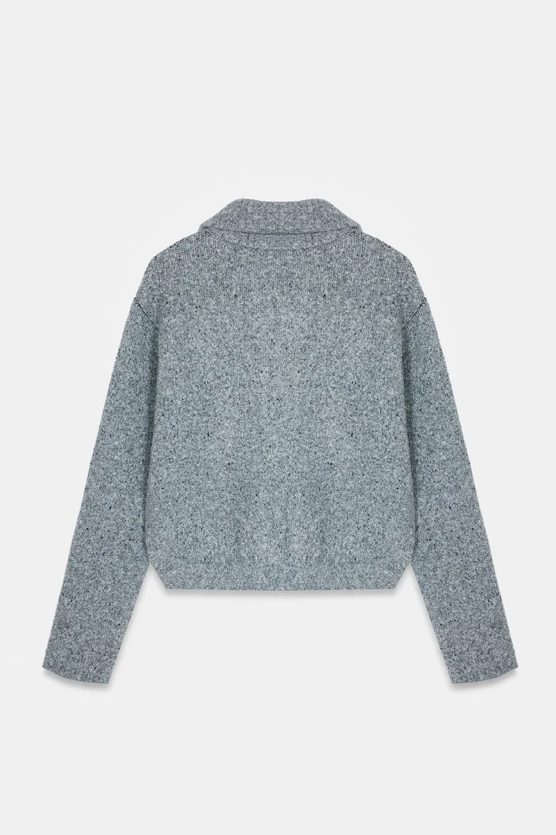 Dilvin Charcoal Grey DILVIN Women’s Wool-blend Cardigan for Women | Best Price UAE