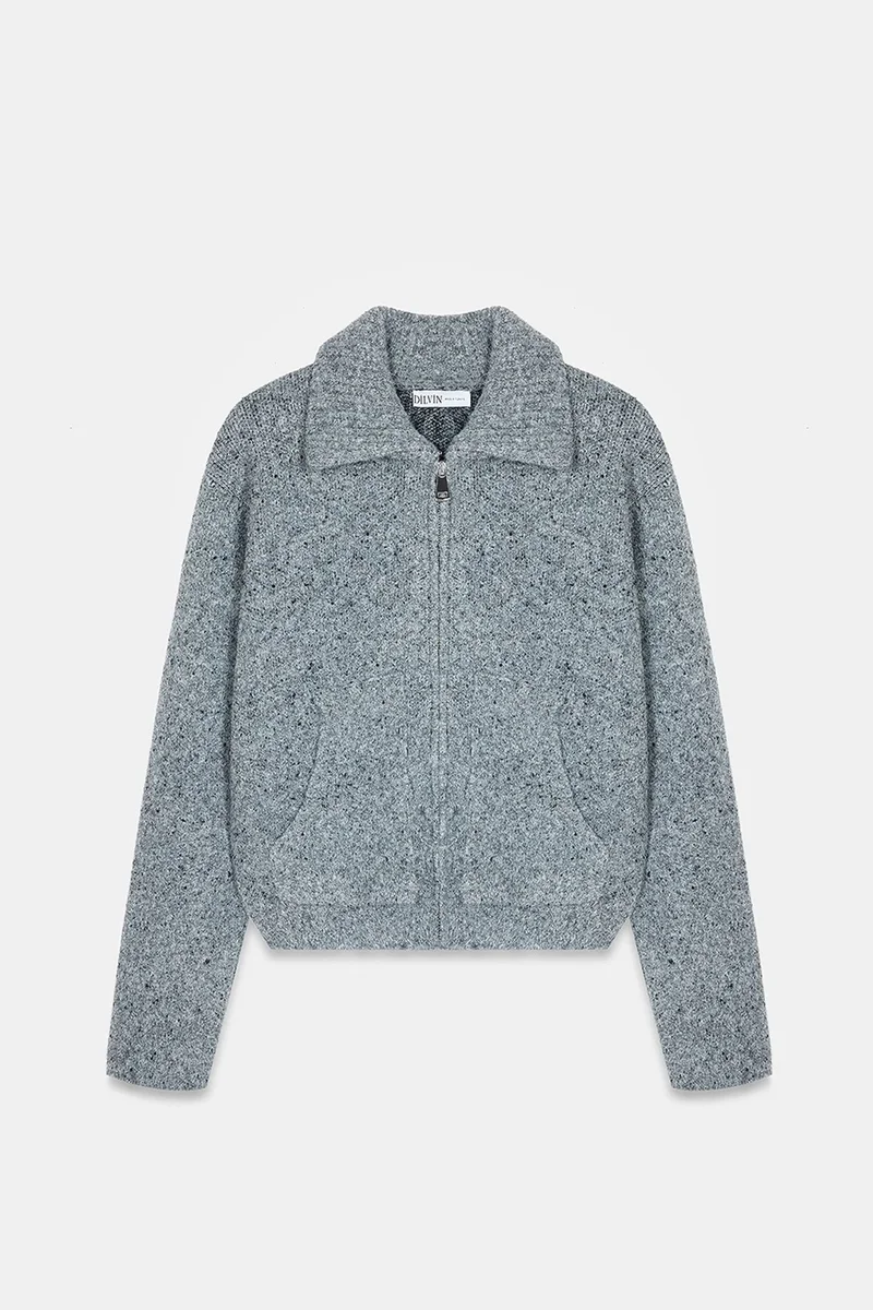 Dilvin Charcoal Grey DILVIN Women’s Wool-blend Cardigan for Women | Best Price UAE