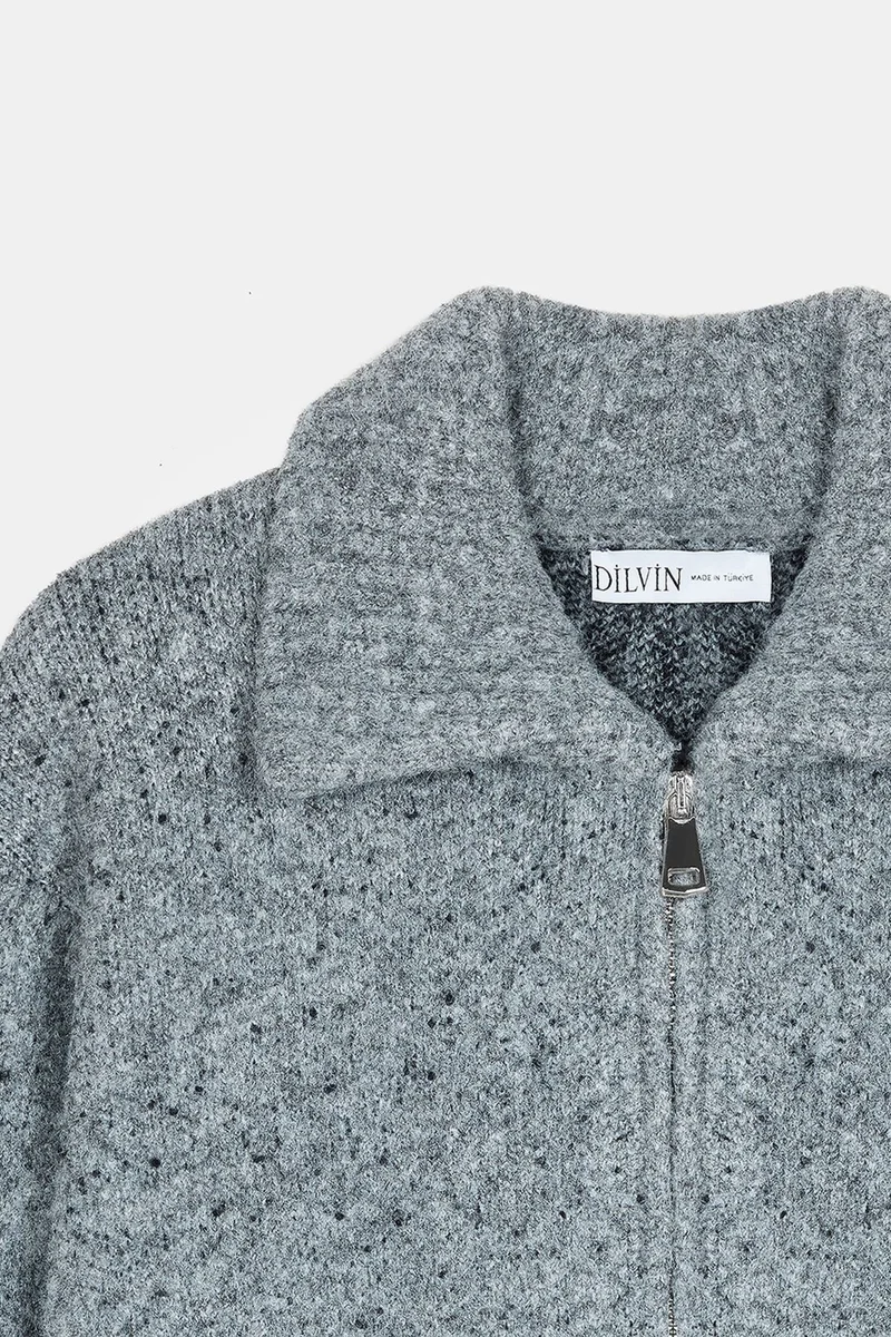 Dilvin Charcoal Grey DILVIN Women’s Wool-blend Cardigan for Women | Best Price UAE