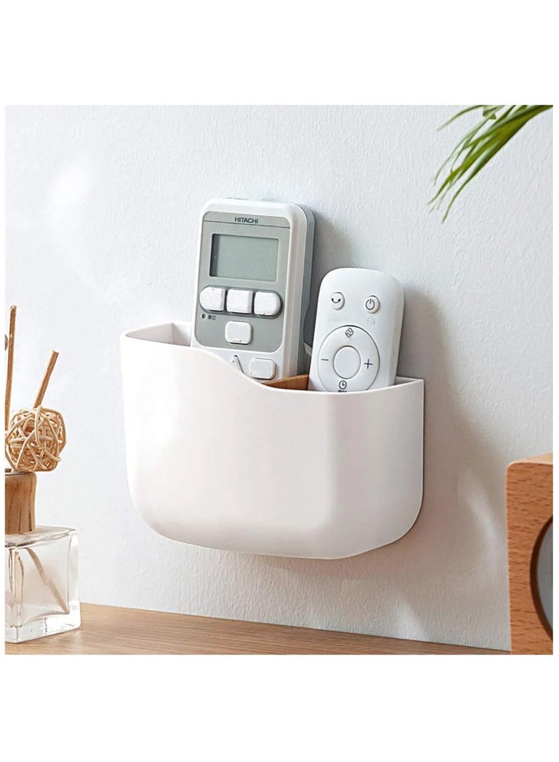 Arabest Wall Mount Remote Control Holder, Phone Charging Storage Box with Slot, TV Remote Organizer Storage Rack for Office, Home, Bedroom  - Image 1