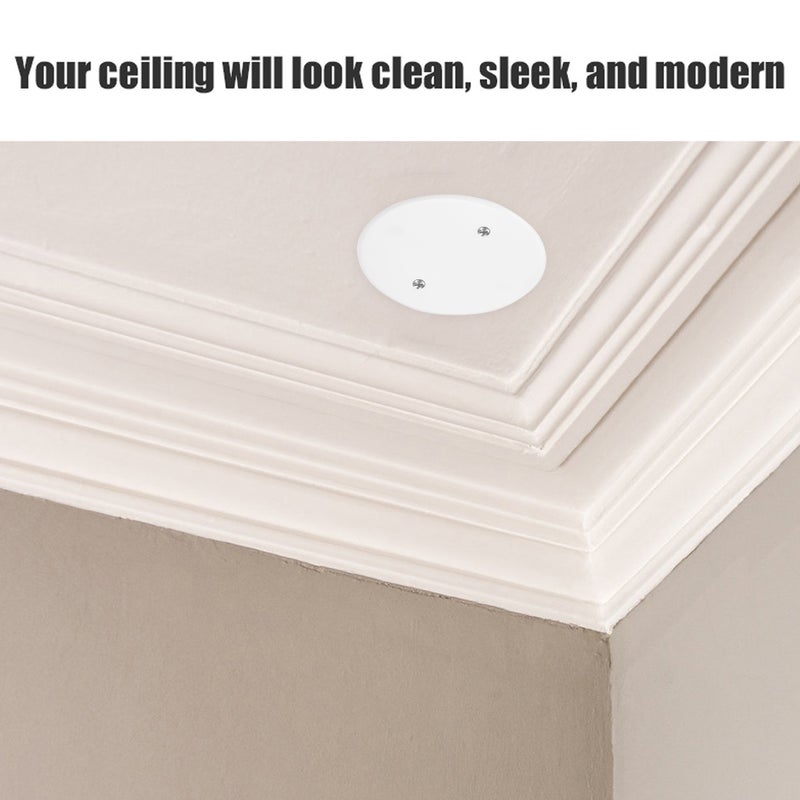 50pcs White Ceiling Blank-up Cover Blank Plate Electrical Box Cover Plates In Ceilings Or Walls For Oversize Box Openings Or Drywall - Image 3
