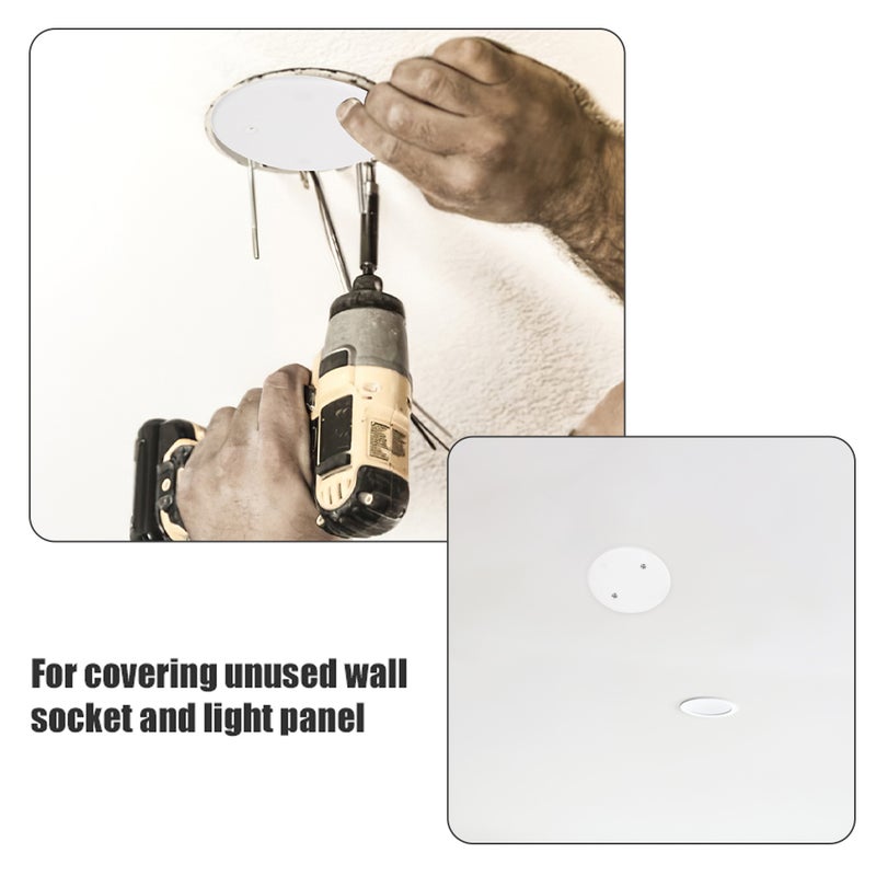 50pcs White Ceiling Blank-up Cover Blank Plate Electrical Box Cover Plates In Ceilings Or Walls For Oversize Box Openings Or Drywall - Image 4