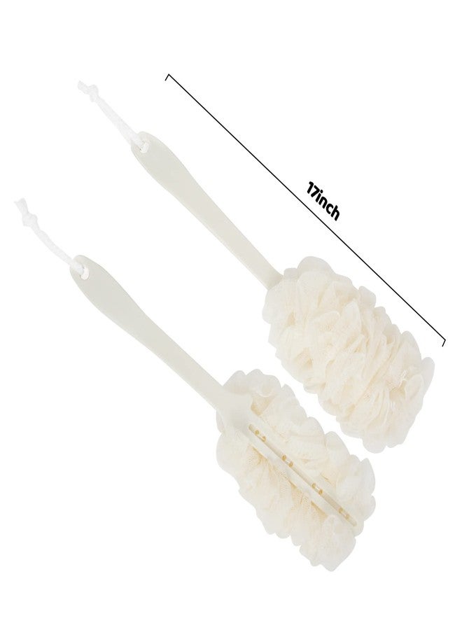 Evmliy 4Pack Back Scrubber for Shower, Evmliy Loofah Sponge Brush Exfoliating Body, Long Handle Scrub Brush for Shower with Loofah on a Stick for Back Use, Bathing Accessories Body Brushes (4Pack) - Image 2