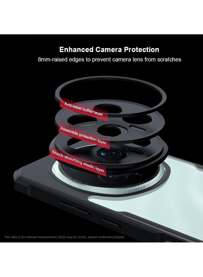 general Magnetic Case Compatible with Honor Magic 8 Pro 5G Airbag Protection Transparent Case Camera Protection PC + TPU Shockproof Back Cover Supports Wireless Charging - Image 4