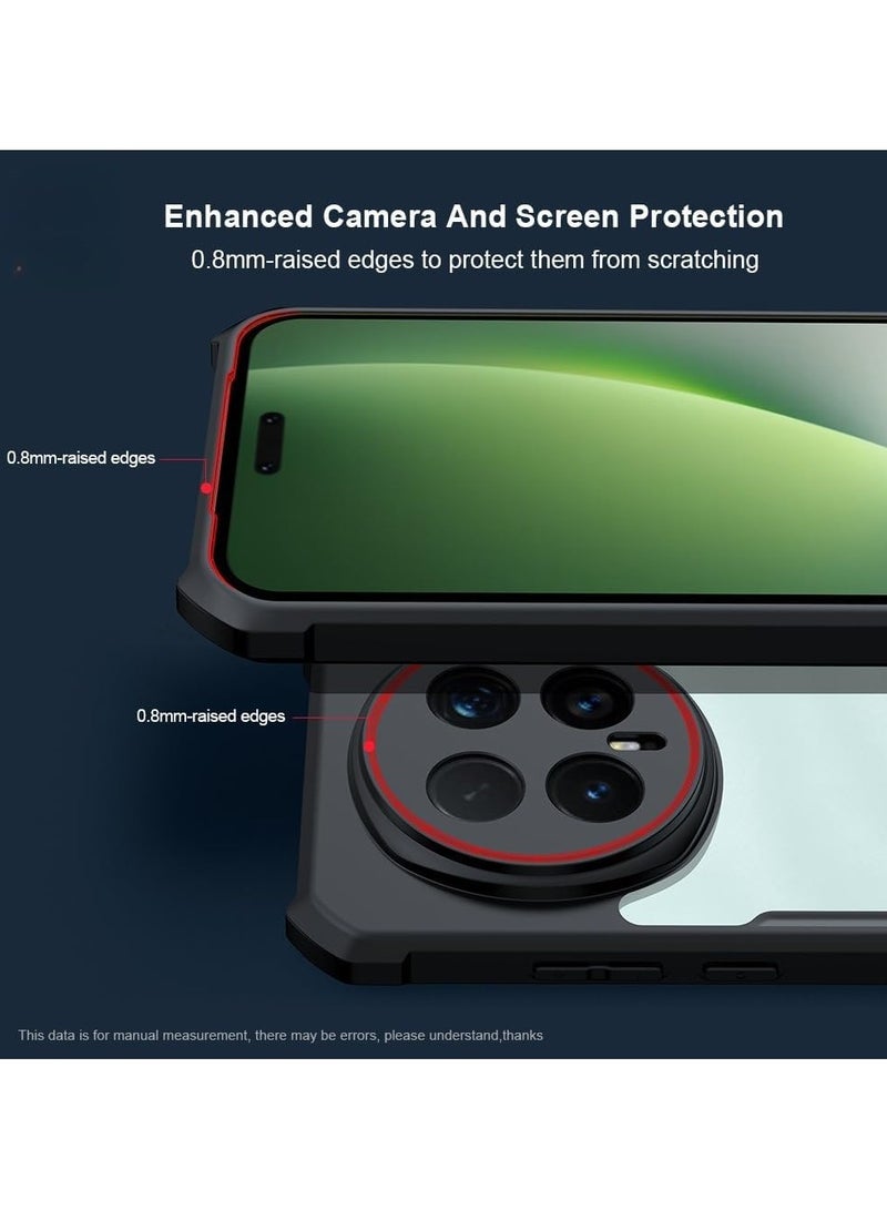 general Magnetic Case Compatible with Honor Magic 8 Pro 5G Airbag Protection Transparent Case Camera Protection PC + TPU Shockproof Back Cover Supports Wireless Charging - Image 3