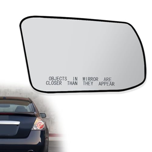 NOTISH Passenger Side View Heated Mirror Glass, with Rear Holder, Compatible with Nissan Altima Sentra 2013-2018, Replace 963653TH0A - Right Side Mirror Glass - Image 1