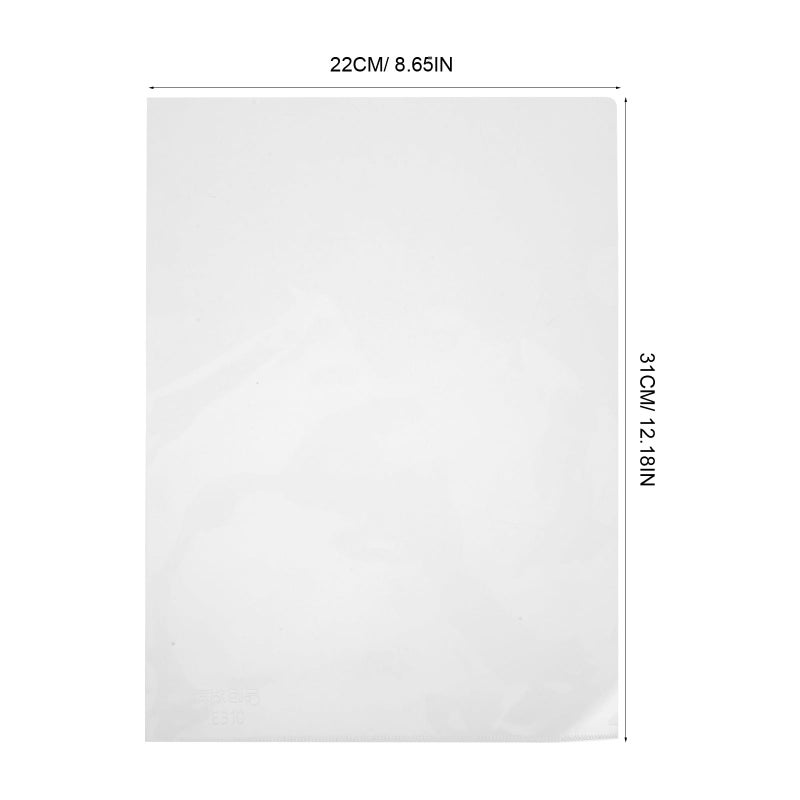 A4 L Type Plastic File Folders 10 Pack Reusable Document Sleeves For Office School - Image 3