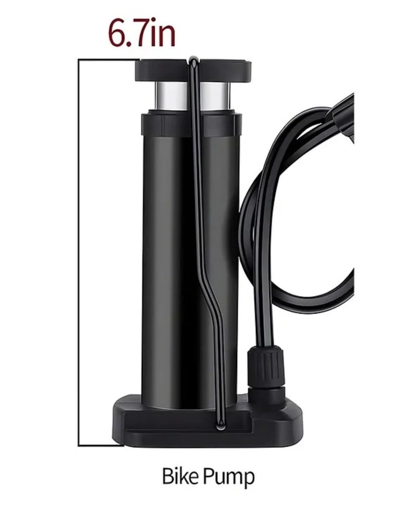 Oblivion Tyre Inflator for Car and Bike 1 Pc – Multicolor Foldable Mini Manual Foot Air Pump with Anti-Skid Pedal & Dual Multi-Functional Valve & Gas Needle, Portable for Ball Camping Gear & Emergency - Image 4