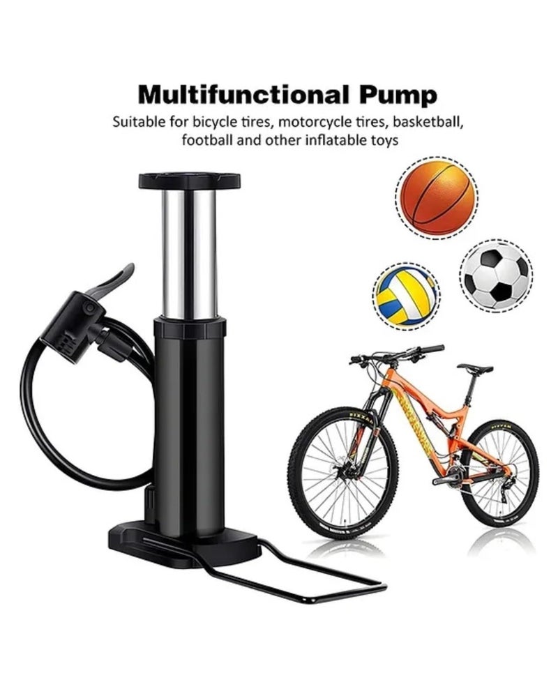 Oblivion Tyre Inflator for Car and Bike 1 Pc – Multicolor Foldable Mini Manual Foot Air Pump with Anti-Skid Pedal & Dual Multi-Functional Valve & Gas Needle, Portable for Ball Camping Gear & Emergency - Image 3