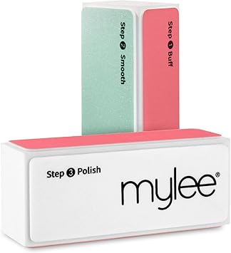 Mylee 3 Way Nail Buffer Professional Salon Manicure Treatment Sanding File 3Sided Grit 3206003000 Buffing Block for Easy Gel Polish and Acrylic Prep Shiny Glossy Surface for Natural Nails - Image 3