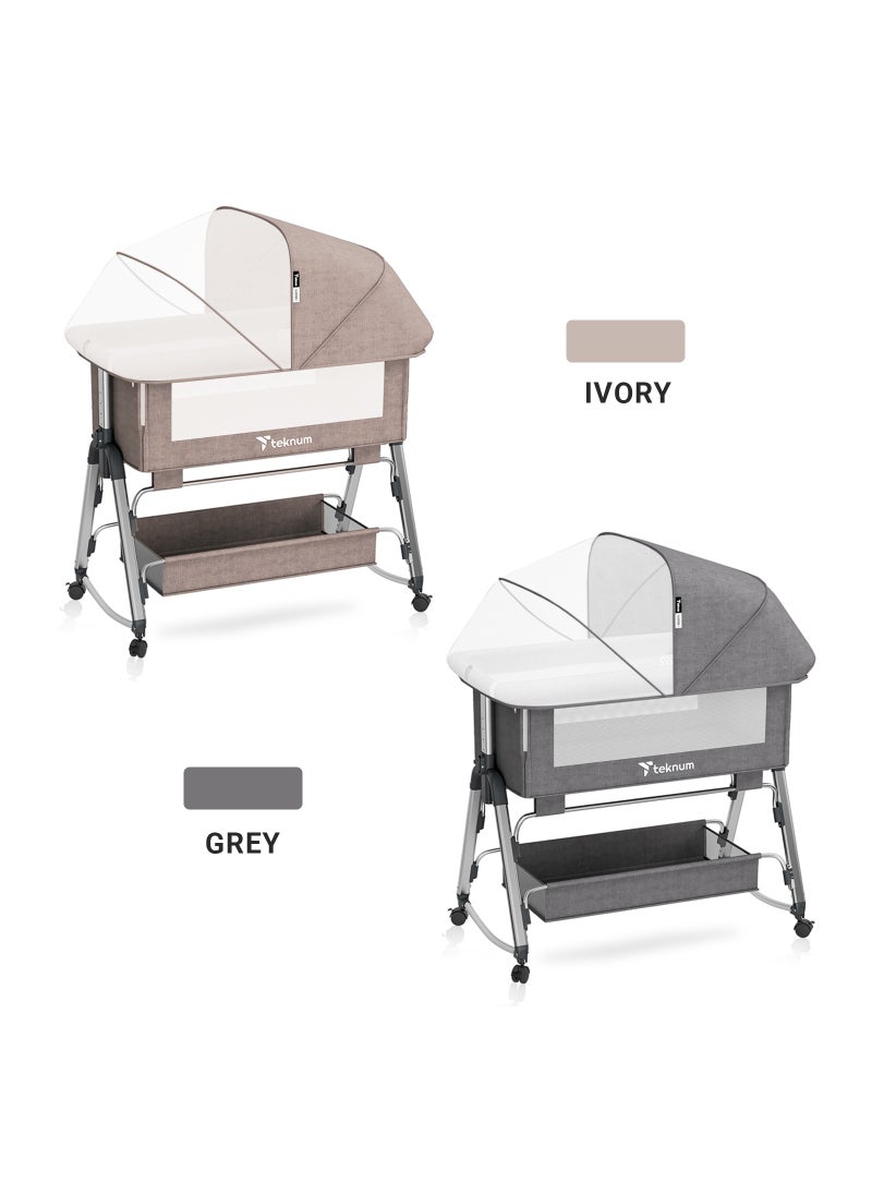 TEKNUM - Baby Bedside Sleepzen 1 With Horizontal Adjustment - Grey - Image 1