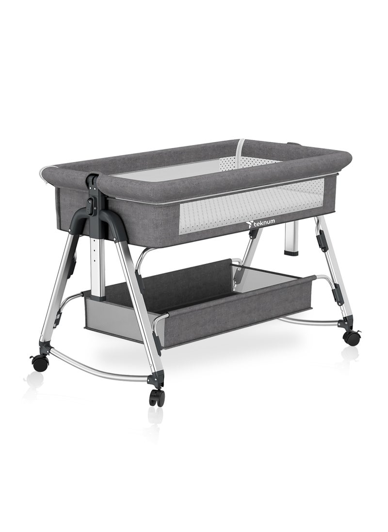 TEKNUM - Baby Bedside Sleepzen 1 With Horizontal Adjustment - Grey - Image 1