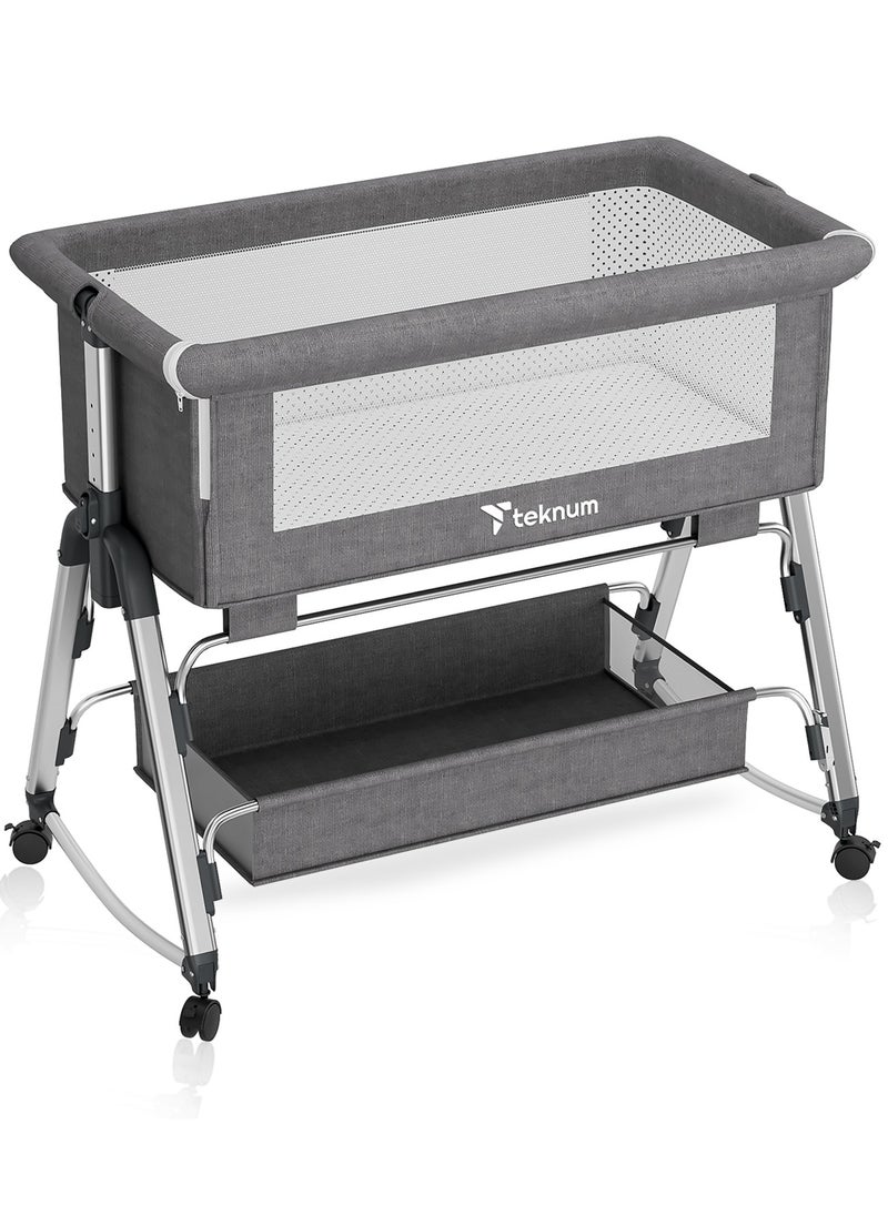 TEKNUM - Baby Bedside Sleepzen 1 With Horizontal Adjustment - Grey - Image 1