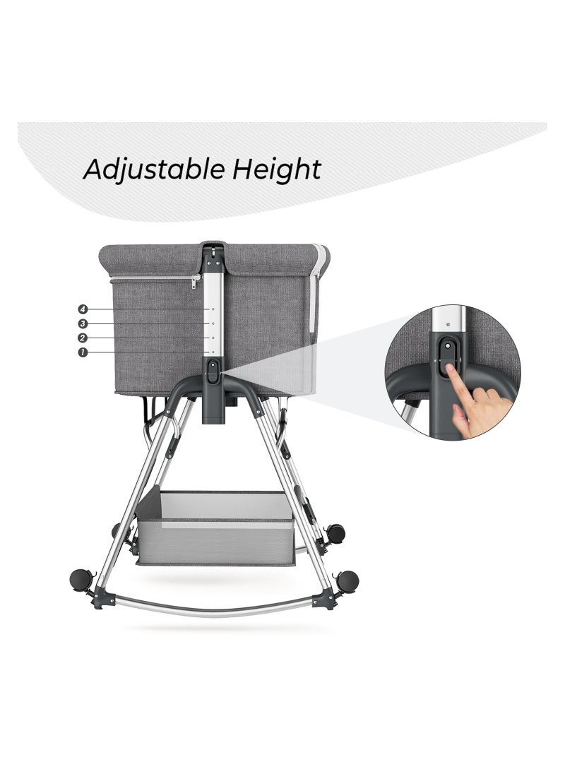 TEKNUM - Baby Bedside Sleepzen 1 With Horizontal Adjustment - Grey - Image 1