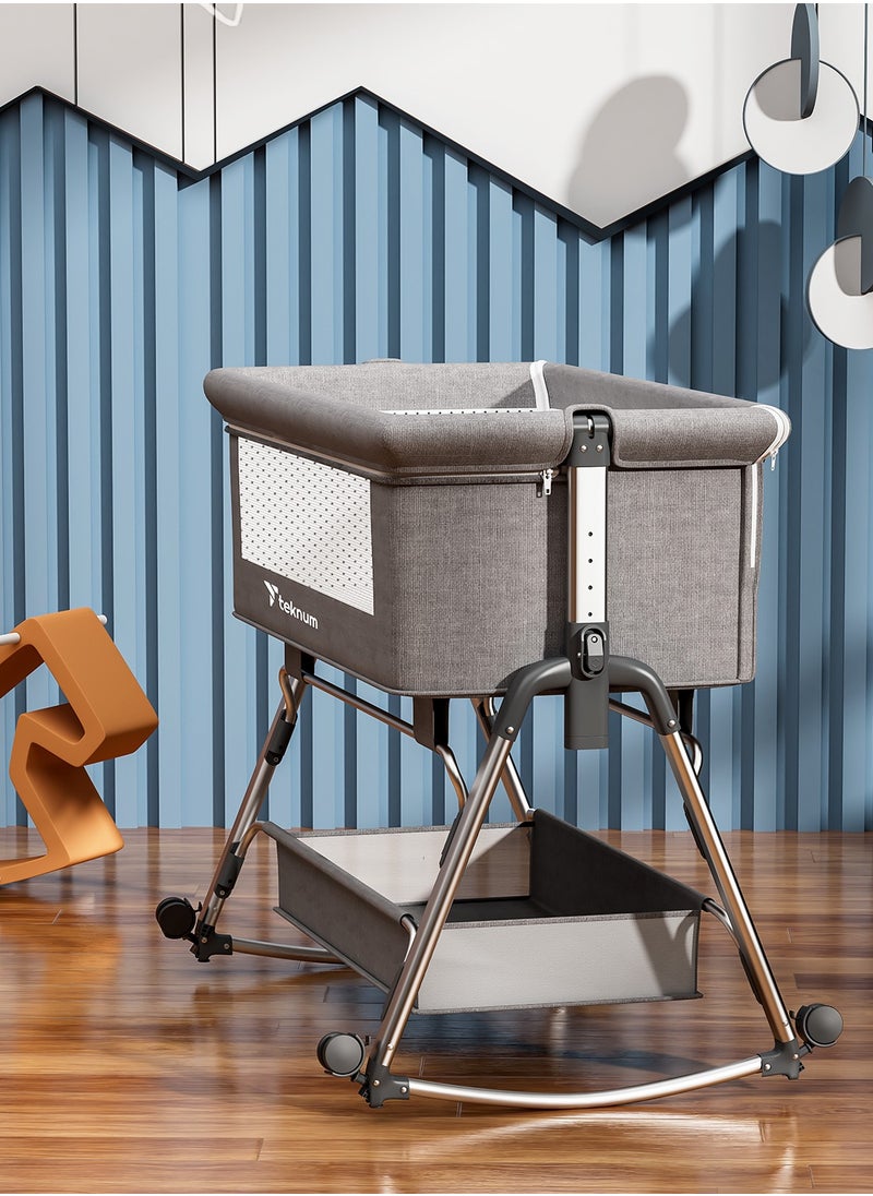 TEKNUM - Baby Bedside Sleepzen 1 With Horizontal Adjustment - Grey - Image 1