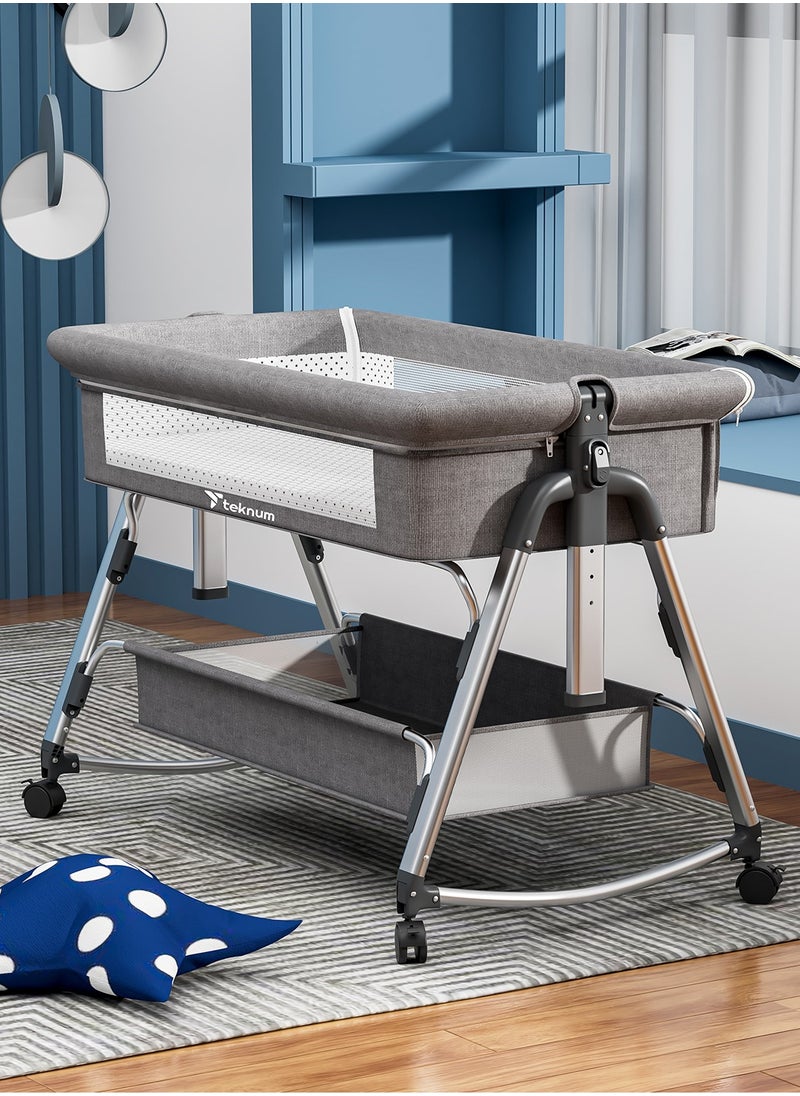 TEKNUM - Baby Bedside Sleepzen 1 With Horizontal Adjustment - Grey - Image 1